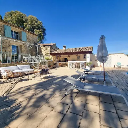 Domaine En Pierre Avec Piscine Et Jacuzzi Au Mas Lucia Aigues-Vives (Gard)