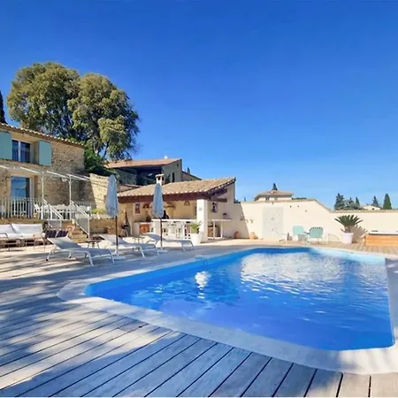 Domaine En Pierre Avec Piscine Et Jacuzzi Au Mas Lucia Gæstehus