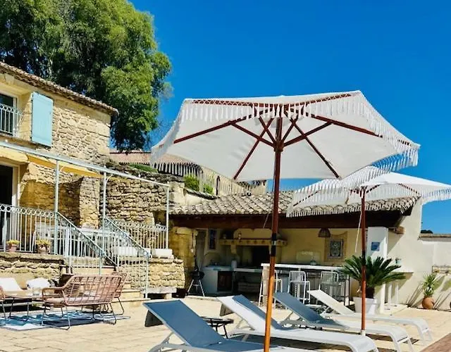 Domaine En Pierre Avec Piscine Et Jacuzzi Au Mas Lucia Konukevi Aigues-Vives (Gard)